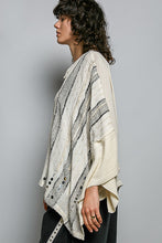 Load image into Gallery viewer, POL OVERSIZED Textured Panel Shirt in Black Multi
