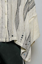 Load image into Gallery viewer, POL OVERSIZED Textured Panel Shirt in Black Multi
