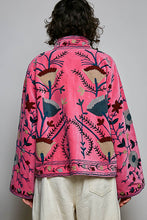 Load image into Gallery viewer, POL Embroidered Lightweight Woven Jacket in Pink
