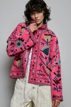 Load image into Gallery viewer, POL Embroidered Lightweight Woven Jacket in Pink
