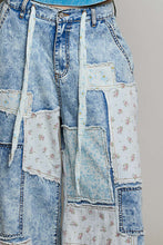Load image into Gallery viewer, POL Wide Leg Patched Pants in Denim Multi
