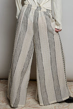 Load image into Gallery viewer, POL Wide Leg Textured Striped Pants in Black
