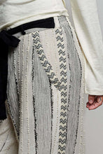 Load image into Gallery viewer, POL Wide Leg Textured Striped Pants in Black
