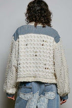 Load image into Gallery viewer, POL Textured Woven Fringe Jacket in Natural Multi
