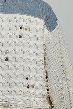 Load image into Gallery viewer, POL Textured Woven Fringe Jacket in Natural Multi
