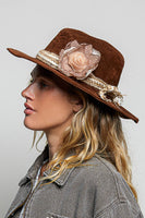 POL Handmade Crochet Flower Belt in Blush Multi