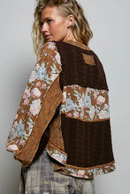 Load image into Gallery viewer, POL Patchwork Washed French Terry Top in Choco Multi
