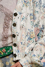 Load image into Gallery viewer, POL Floral Chenille Balloon Sleeve Cardigan in Cream

