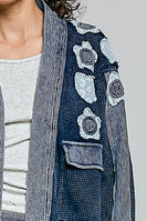 POL Vintage Thermal Cardigan in Indigo