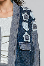 Load image into Gallery viewer, POL Vintage Thermal Cardigan in Indigo
