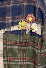 Load image into Gallery viewer, POL Mixed Plaid Button Down Top in Green Multi

