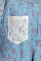 POL Printed Gauze Pants with Lace Details in