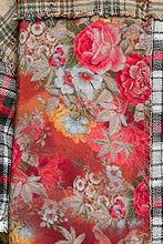Load image into Gallery viewer, POL Mixed Plaid Patchwork Lace Trim Top in Red Multi
