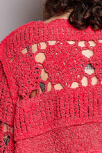 Load image into Gallery viewer, POL Crochet Knit Sweater in Apple Red
