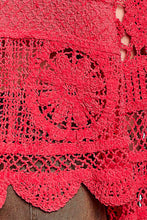 Load image into Gallery viewer, POL Crochet Knit Sweater in Apple Red
