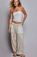 POL Knit Floral and Lace Detailed Joggers in Floral Multi