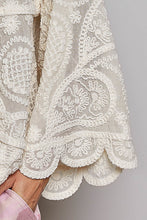 Load image into Gallery viewer, POL Sheer Crochet Lace Blouse in Cream

