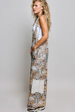 Load image into Gallery viewer, POL Vintage Patchwork Overalls in Ash Grey/Floral

