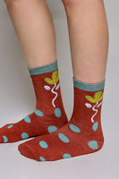 POL Assorted Floral Print Crew Socks