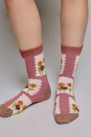 POL Assorted Floral Print Crew Socks