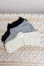 Load image into Gallery viewer, POL Pearl Embellished Knit Socks
