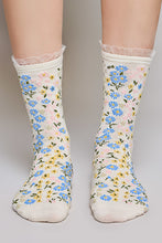 Load image into Gallery viewer, POL Floral Print Ruffle Crew Socks
