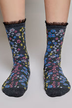 Load image into Gallery viewer, POL Floral Print Ruffle Crew Socks
