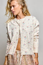 Load image into Gallery viewer, POL Floral Print Button Front Knit Cardigan in Cream
