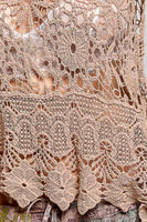 POL Crochet Sleeveless Top in Choco