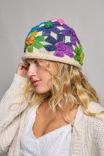 Load image into Gallery viewer, POL Mixed Color Yarn Flower Bucket Hat in Cream
