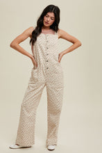 Load image into Gallery viewer, Wishlist Floral Print Open Back Overalls in Cream Combo

