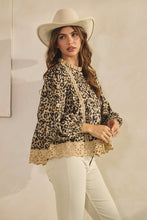 Load image into Gallery viewer, LovLov Leopard Print Top with Lace Details in Leopard
