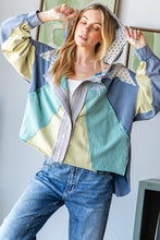 Load image into Gallery viewer, Oli &amp; Hali Color Block Star Patched Jacket in Blue
