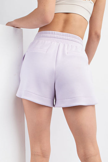 Rae Mode Scuba Tulip Shorts in Lavender FINAL SALE