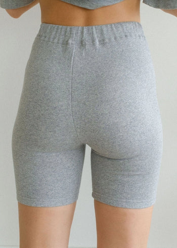 Things Between "JACIE" Biker Shorts in Heather Grey