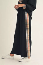 Load image into Gallery viewer, Jodifl Pants with Plaid Accents in Black

