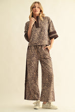 Load image into Gallery viewer, Jodifl Contrast Detail Faux Suede Leopard Top in Beige
