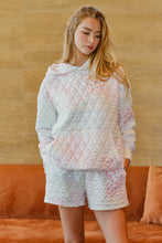 Load image into Gallery viewer, LovLov Whispered Garden Heirloom Quilted Hooded Pullover in Ivory Floral
