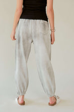 Load image into Gallery viewer, Davi &amp; Dani Mineral Washed Joggers with Rhinestones in Grey
