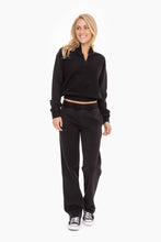 Load image into Gallery viewer, Mono B Vintage Washed Fleece Pants in Black
