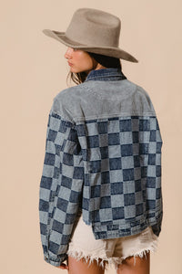 BiBi Corduroy and Checker Denim Mix n Match Jacket ON ORDER