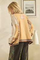 Oli & Hali Terry Knit Top with Mix n Match Patches in Coffee