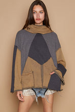 Load image into Gallery viewer, POL OVERSIZED Mixed Fabric Sweater Top in Rust Charcoal ON ORDER
