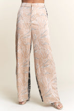 Load image into Gallery viewer, J.nna Multi Pattern Satin Colorblock Pants in Champagne Black

