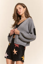 Load image into Gallery viewer, J.nna Star Print Fuzzy Shorts in Black Shorts J.nna   
