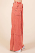 Load image into Gallery viewer, Mittoshop Mineral Washed Wide Leg Pants in Rust
