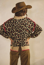 Load image into Gallery viewer, LovLov Knit Sweater with Contrasting Details in Leopard
