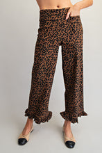 Load image into Gallery viewer, Eesome Leopard Print Ruffle Trim Pants
