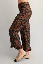 Load image into Gallery viewer, Eesome Leopard Print Ruffle Trim Pants
