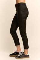 Davi & Dani Fitted Cropped Length Pants in Black